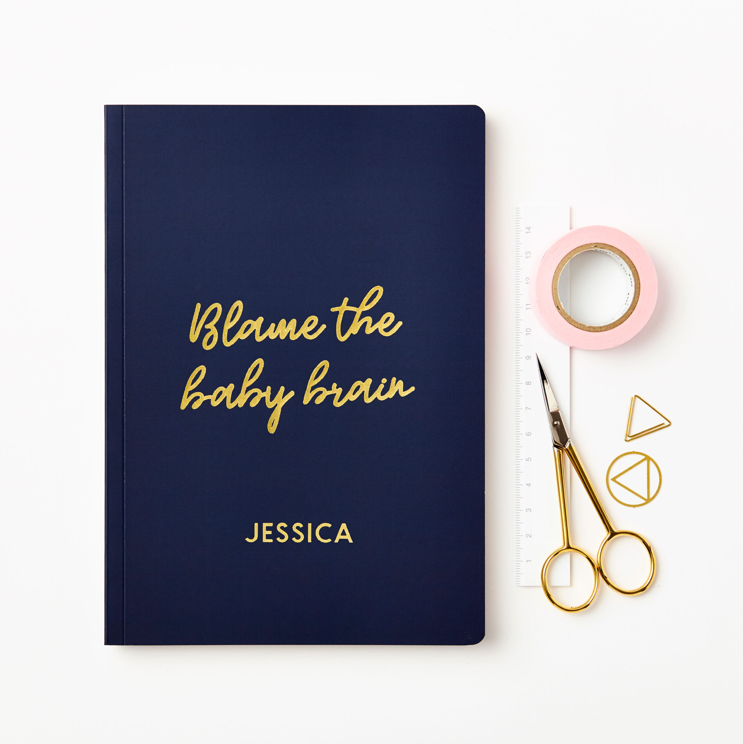 Personalised Baby Brain Foiled Notebook