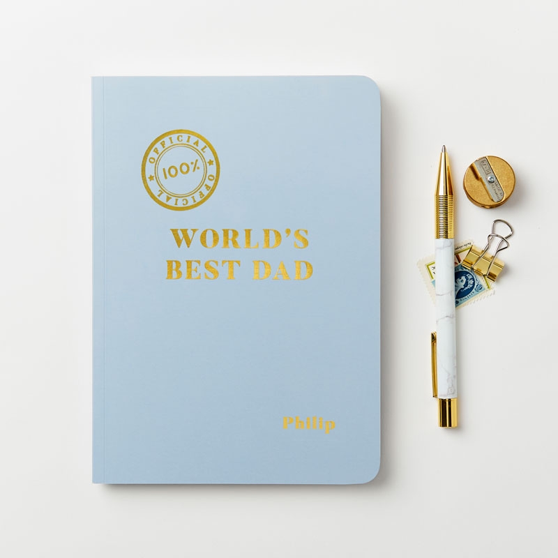 World's Best Dad Foiled Notebook