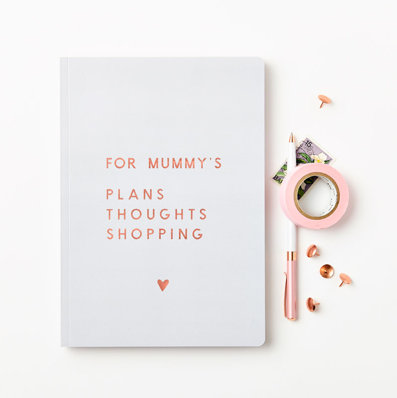 Personalised Mum’s Things Foiled Notebook