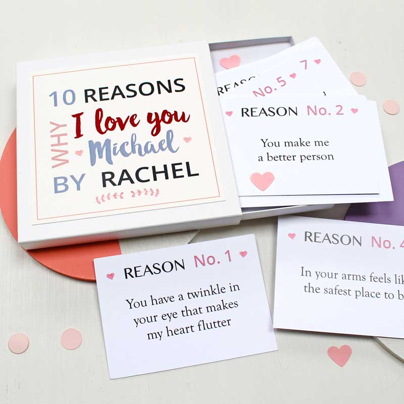 Personalised Reasons I Love You Notes